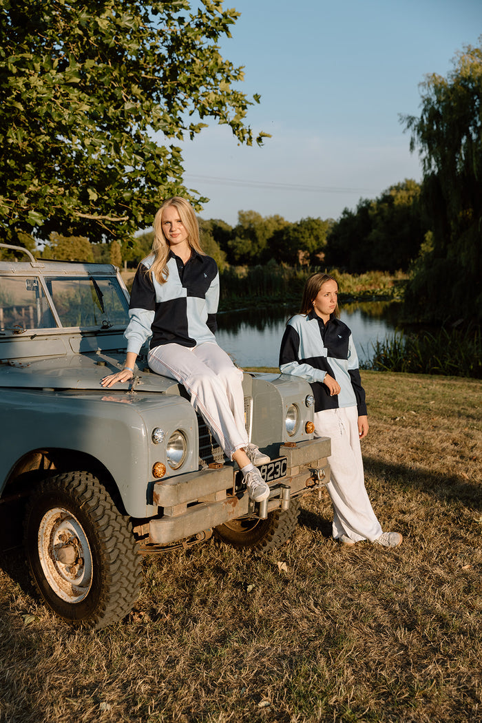 The Wye Baby Blue And Navy Rugby Shirt