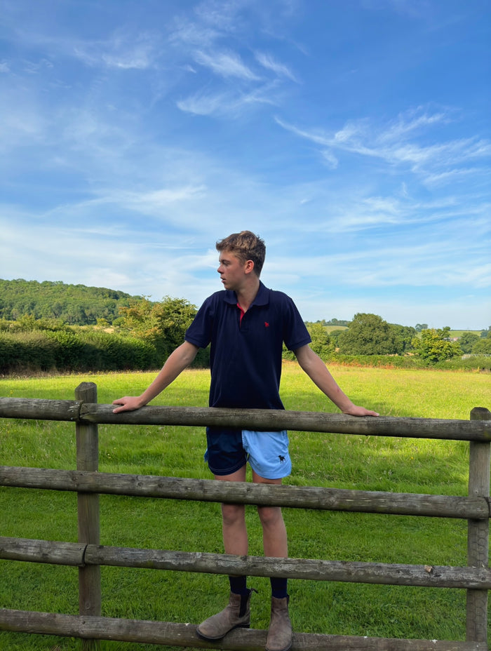 Blue and Navy Sellack Shorts