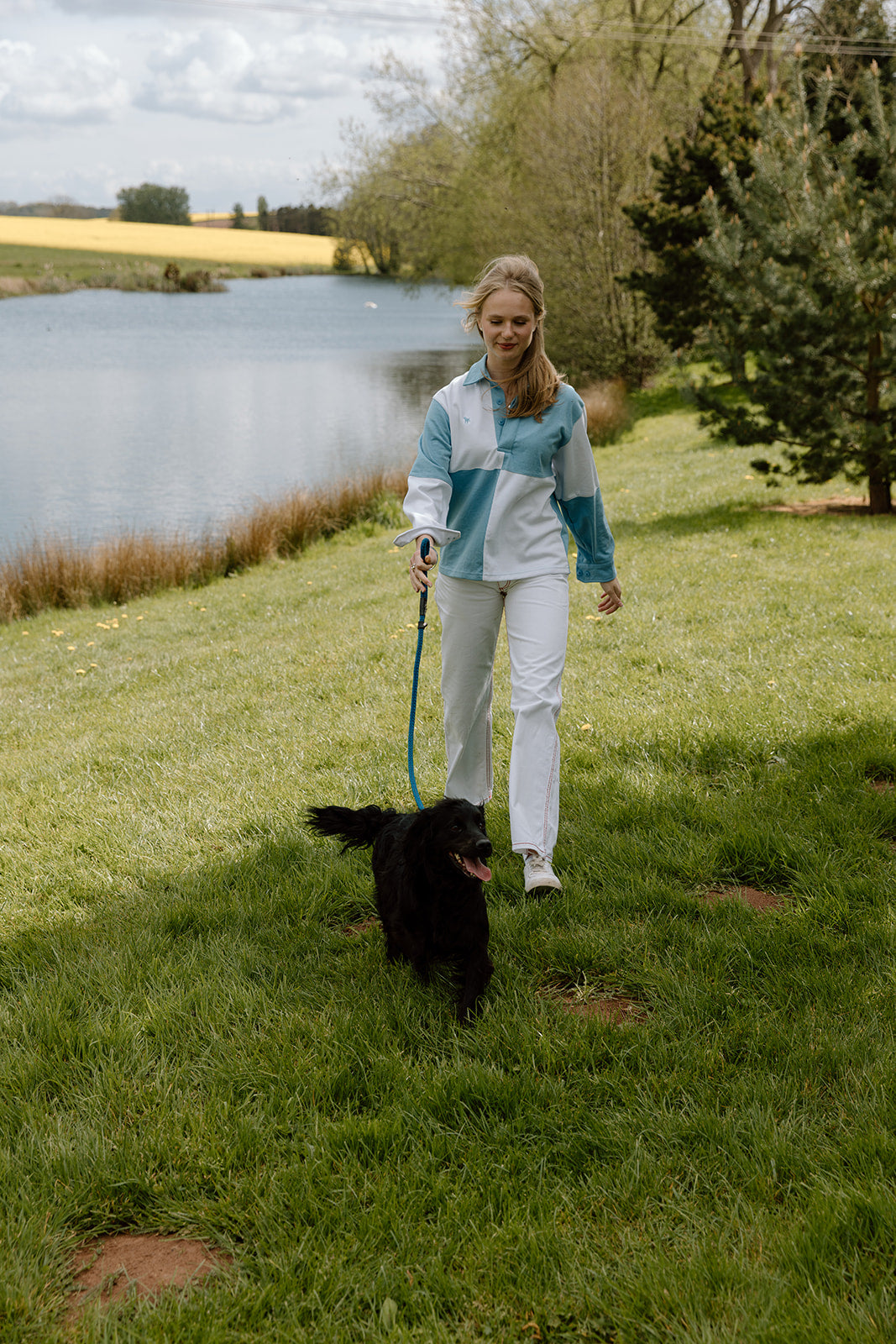 The Wye Sky Blue And White Rugby Shirt
