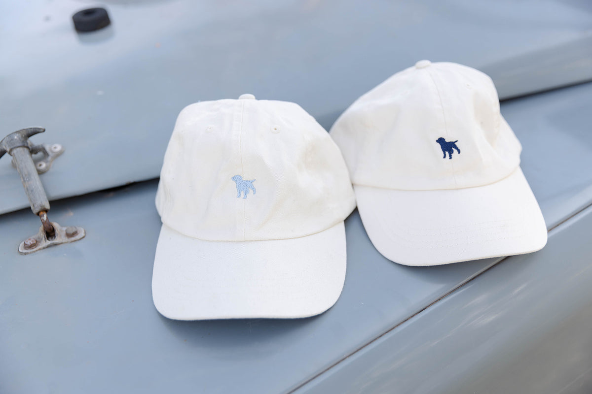 Kilpeck Adjustable Cream Cap With Navy Dog