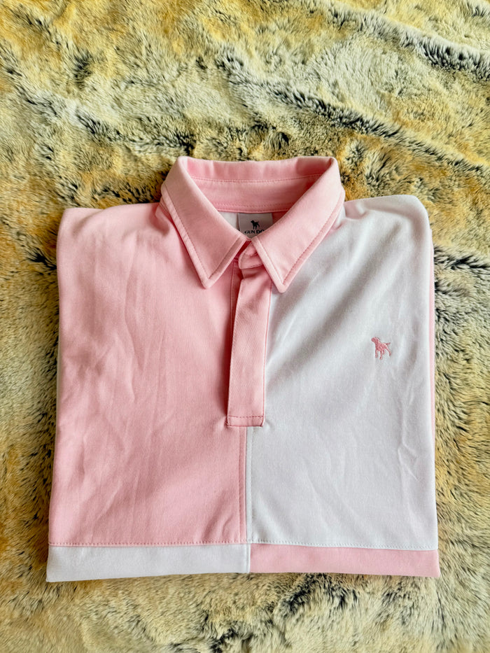 The Wye Baby Pink And White Rugby Shirt