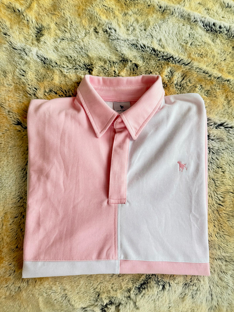 The Wye Baby Pink And White Rugby Shirt